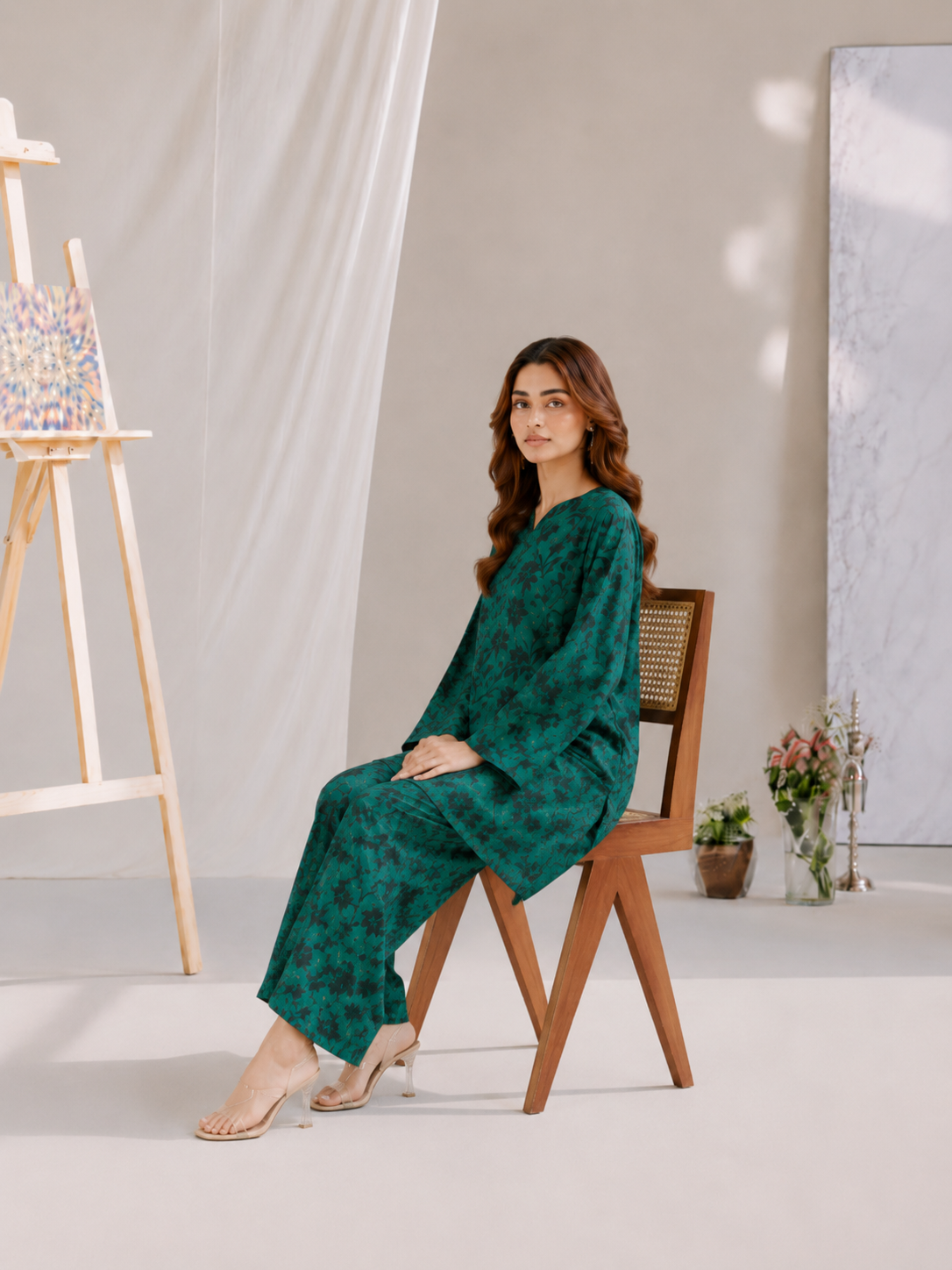 Aqua Pearl 2pc Printed