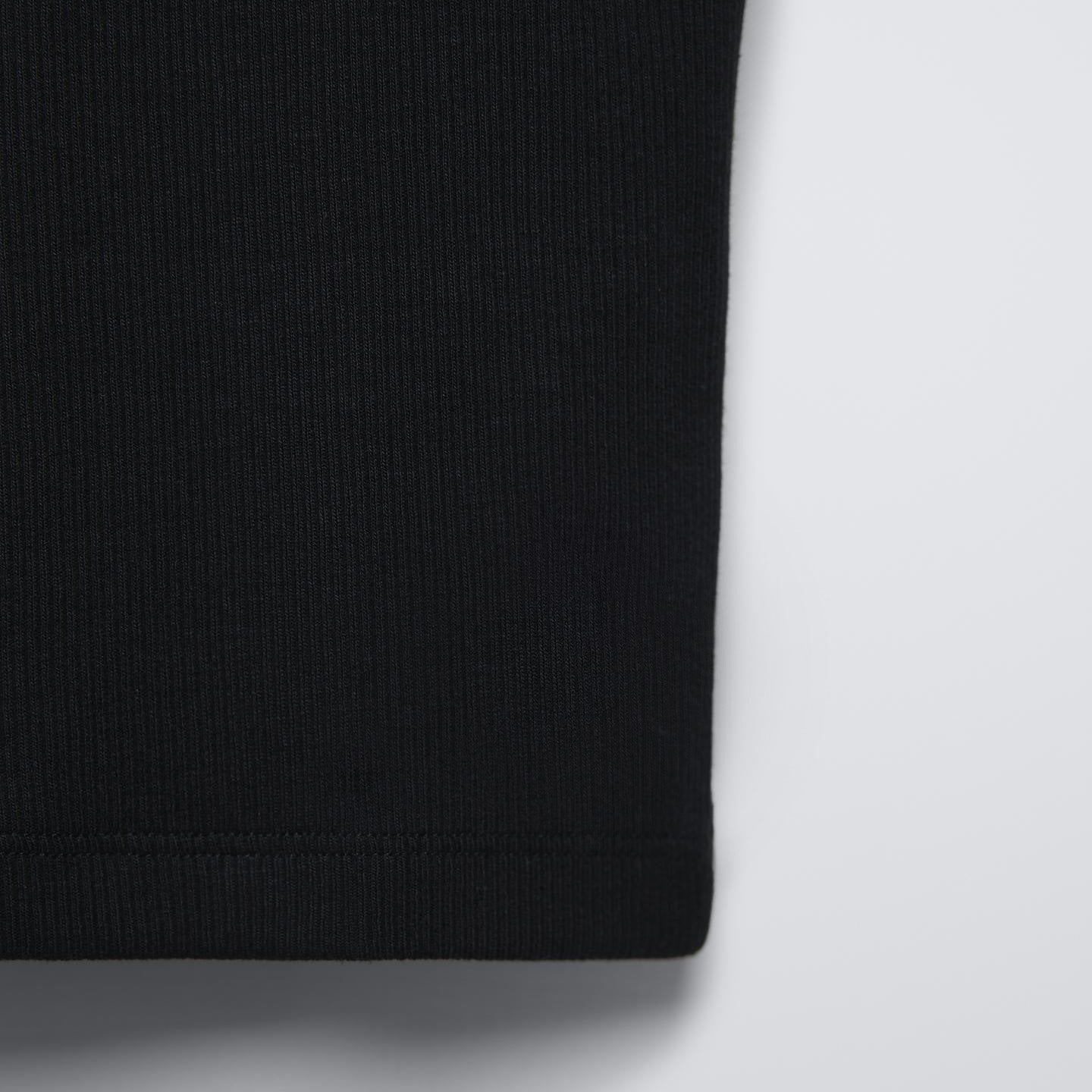 Black Ribbed Tank Top
