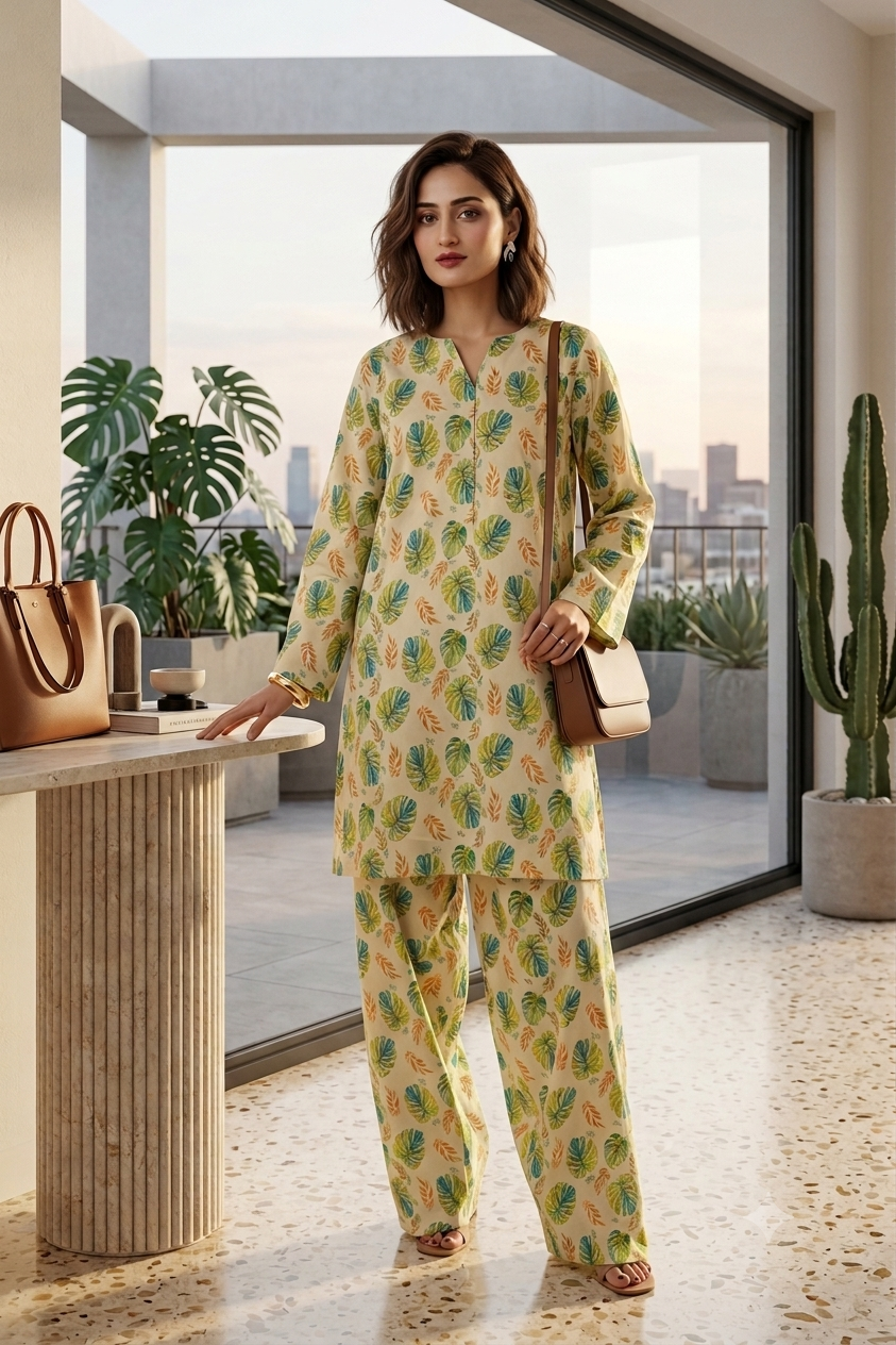 Garden Breeze 2pc Printed