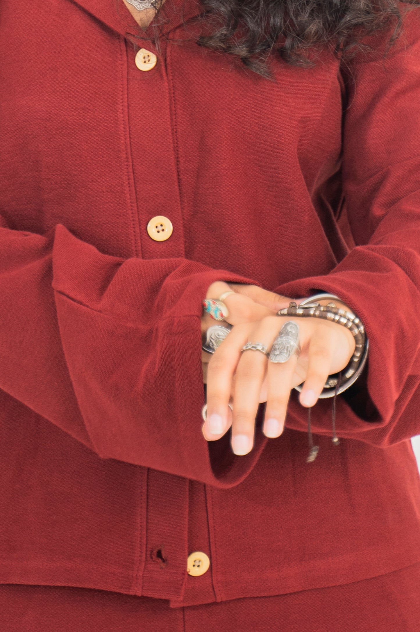 Burgundy textured coord