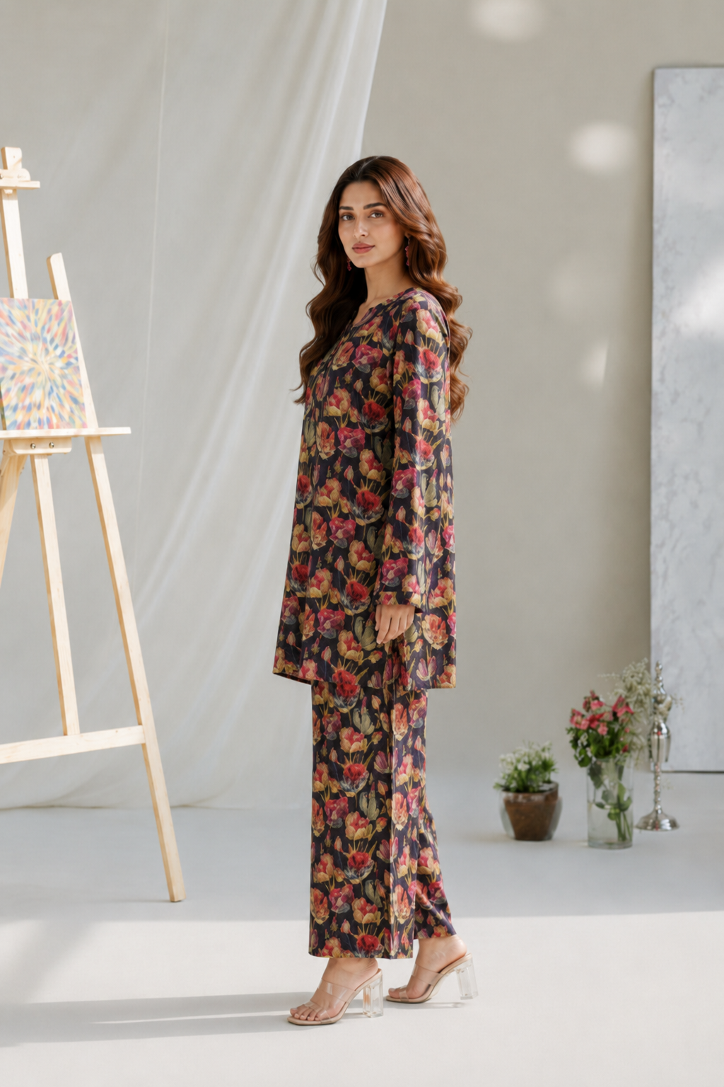Bloom Noir 2pc Printed