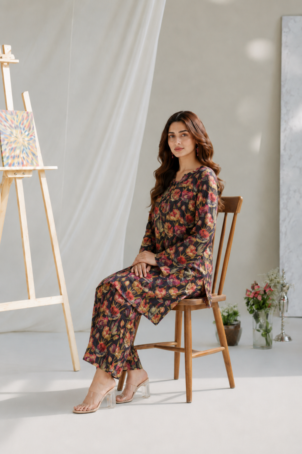 Bloom Noir 2pc Printed