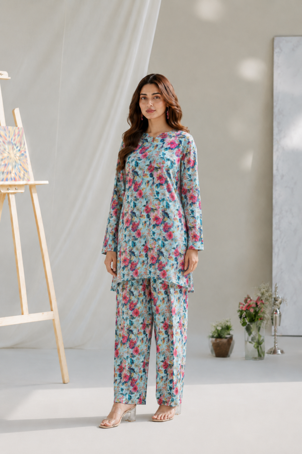 Sapphire Flora 2pc Printed