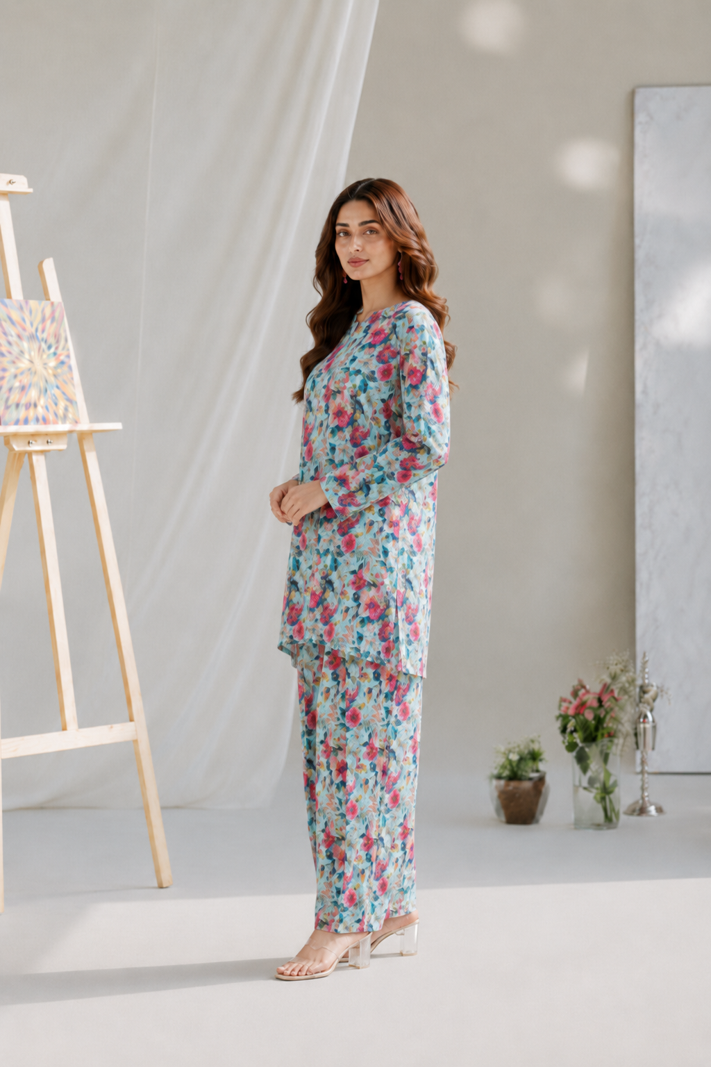 Sapphire Flora 2pc Printed