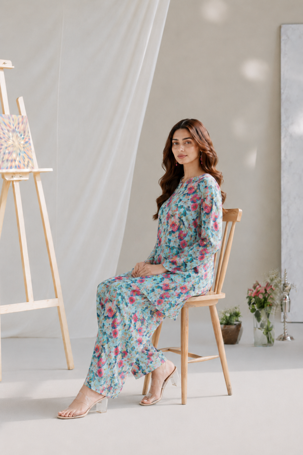 Sapphire Flora 2pc Printed