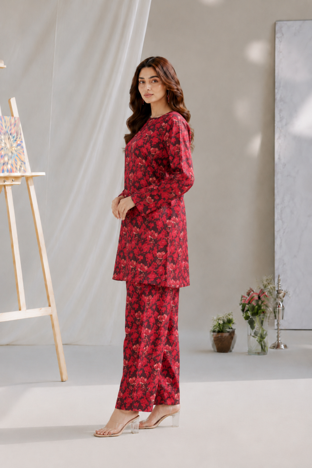 Ruby Floral 2pc Printed