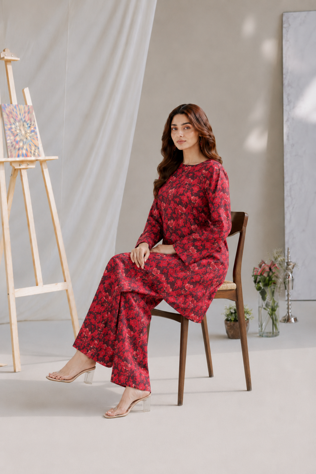 Ruby Floral 2pc Printed