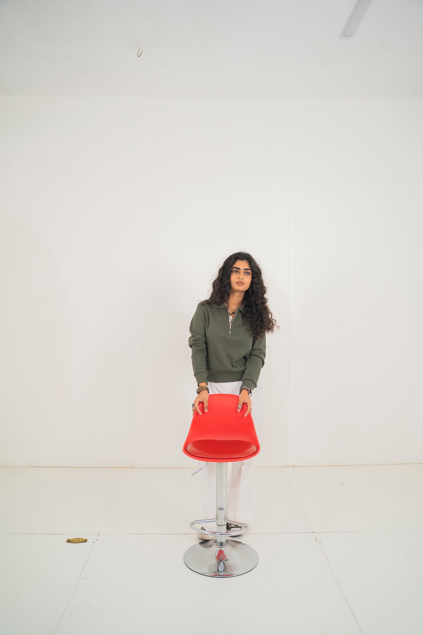 Olive ribbed sweater