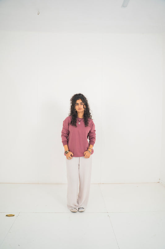 Mauve oversized sweatshirt