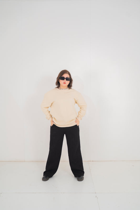 Beige oversized sweatshirt