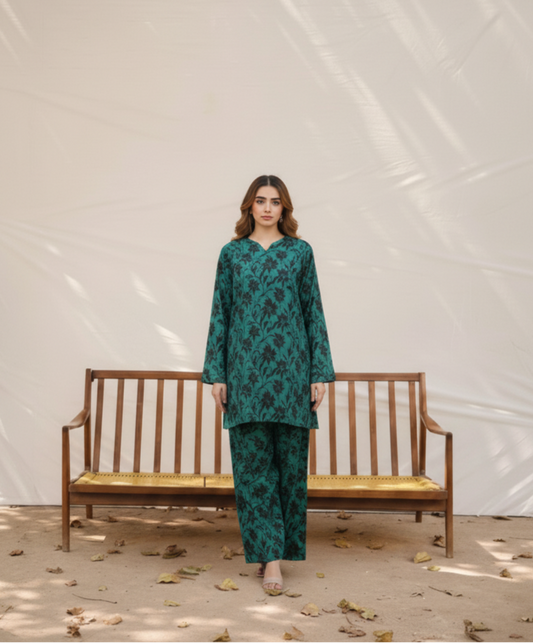 Aqua Pearl 2pc Printed