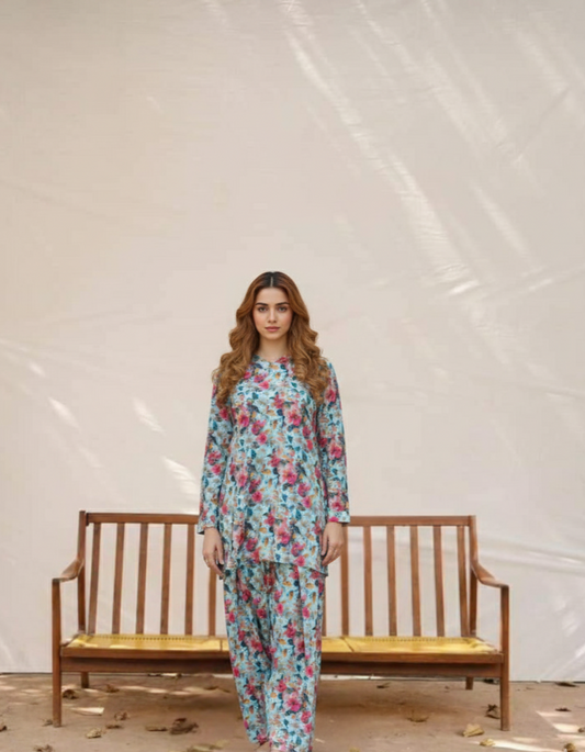 Sapphire Flora 2pc Printed