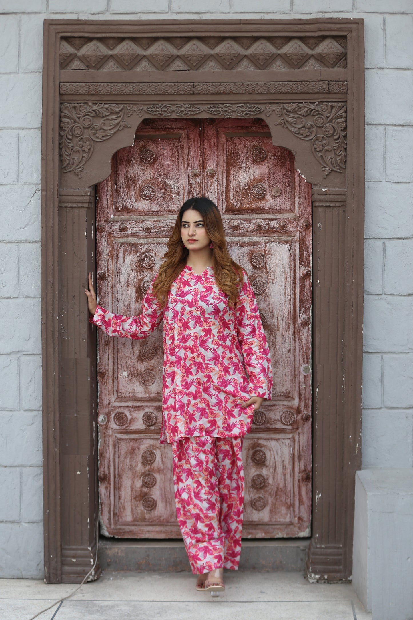 Pink Peony 2pc farshi set