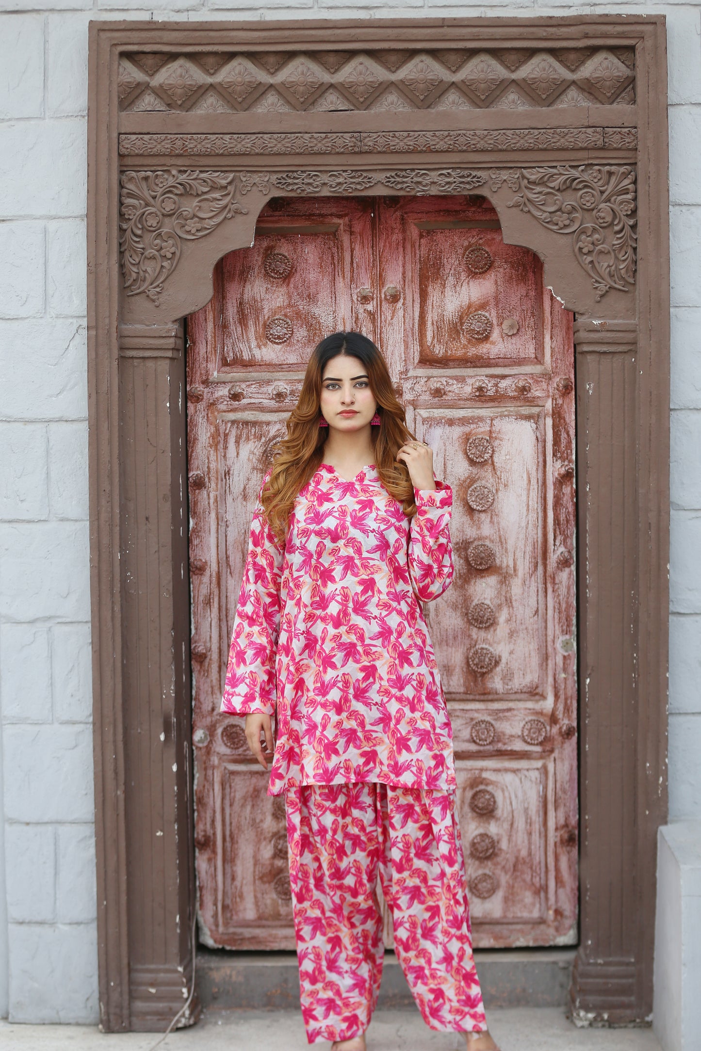 Pink Peony 2pc farshi set