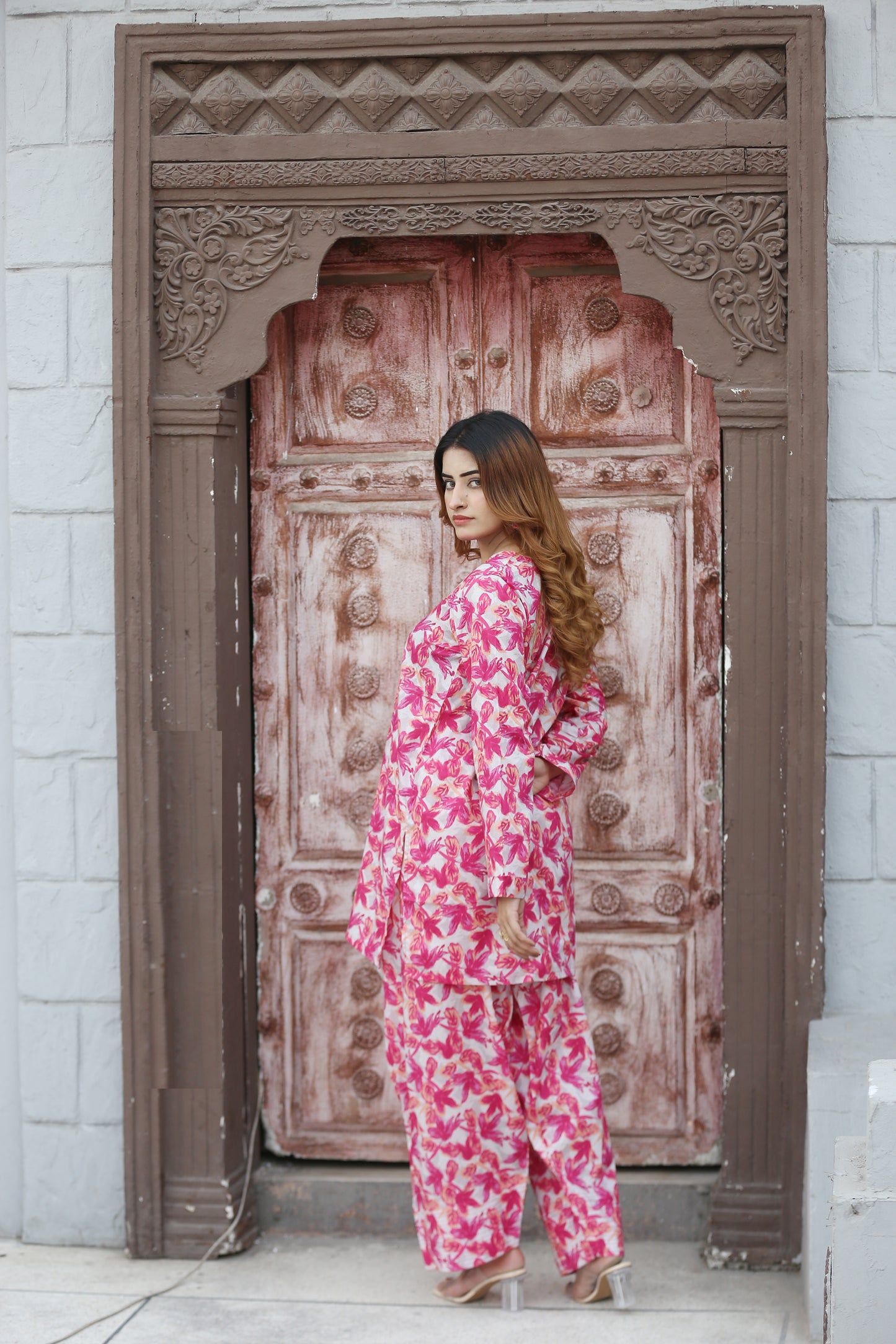 Pink Peony 2pc farshi set